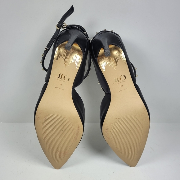 Jennifer Lopez Black Studded Women's Shoes New - Picture 14 of 15